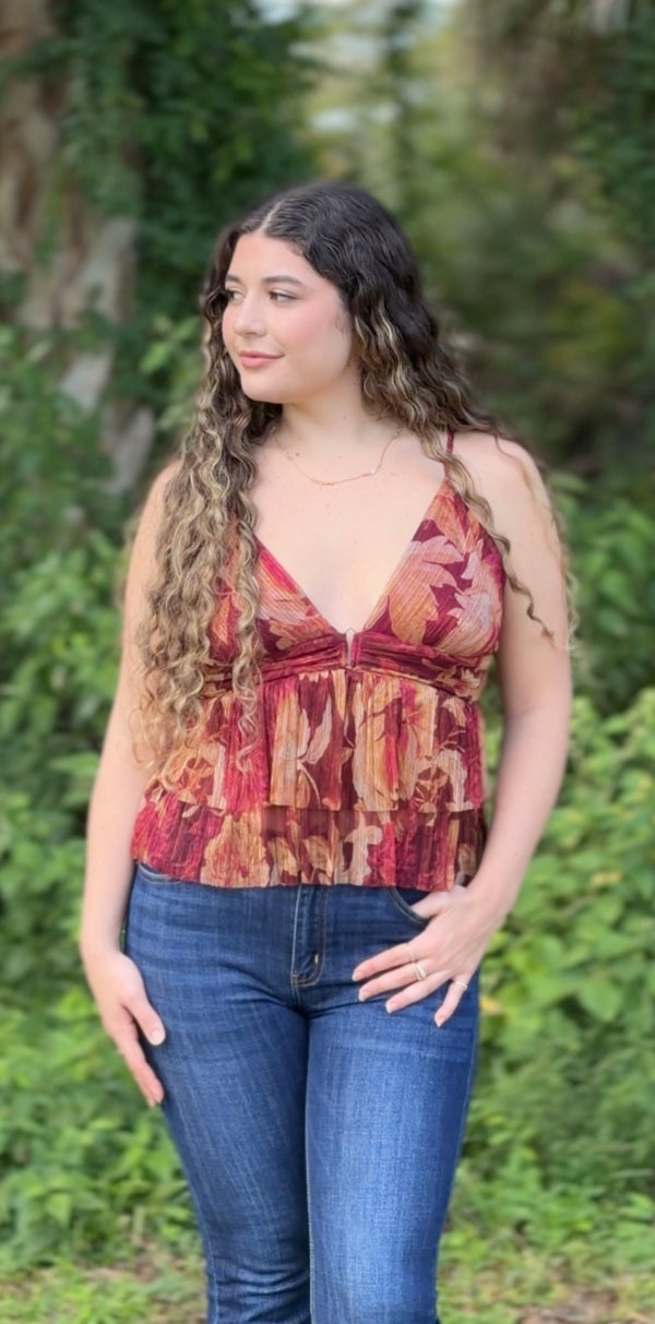 Crimson Night Top