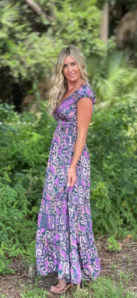 Boho Cinch Maxi Dress-Assorted Colors/Patterns