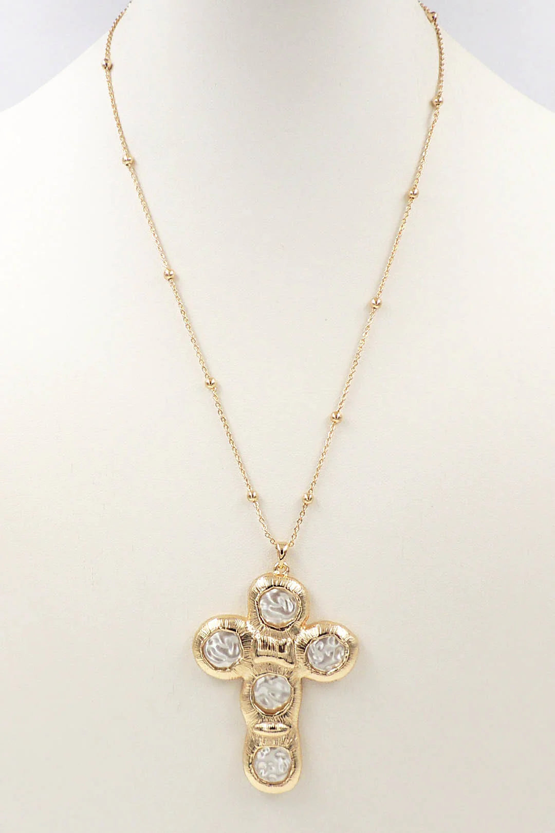 Pearl Cross Necklace