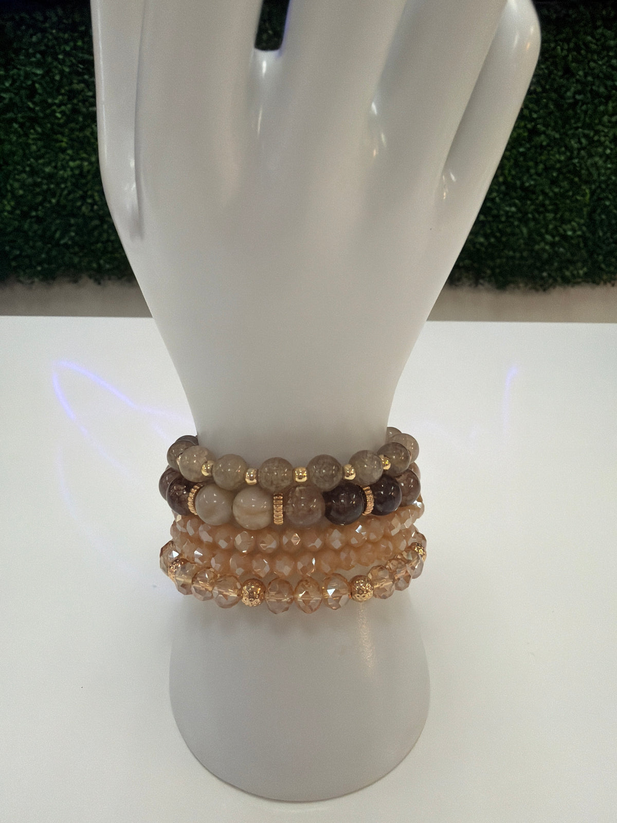 Bracelets Beaded Crystal Stack-Various Colors