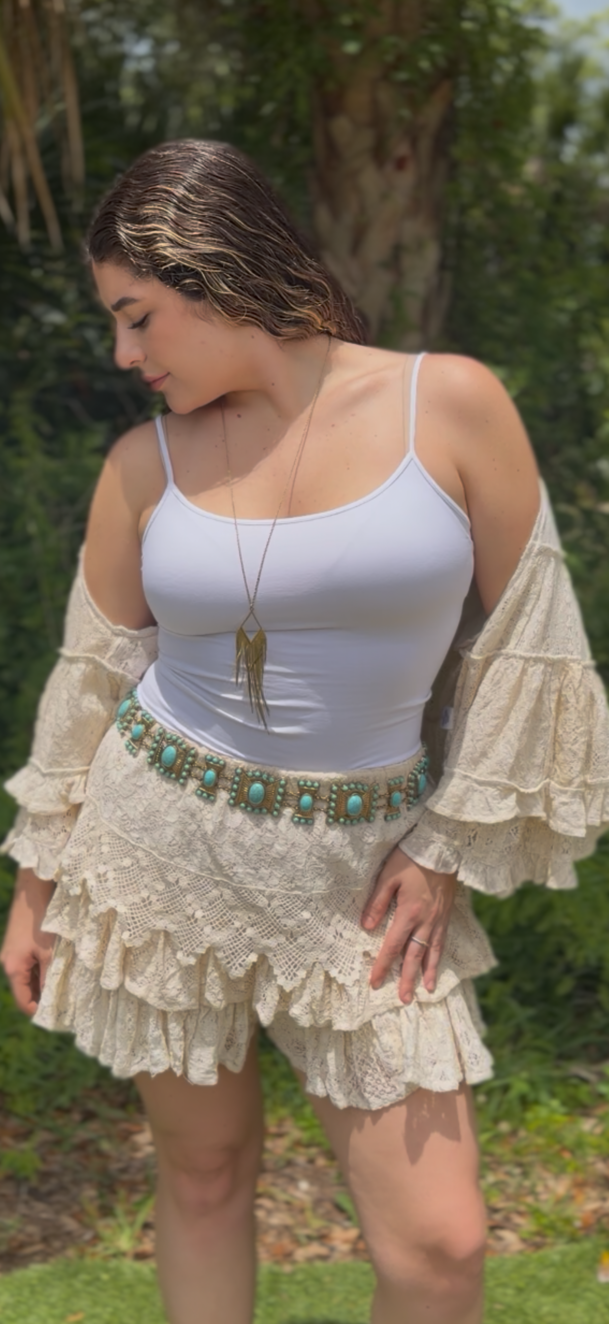 Pamela Lace Mini Skort