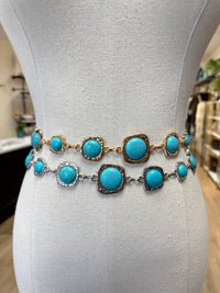 Turquoise Dome Chain Belt