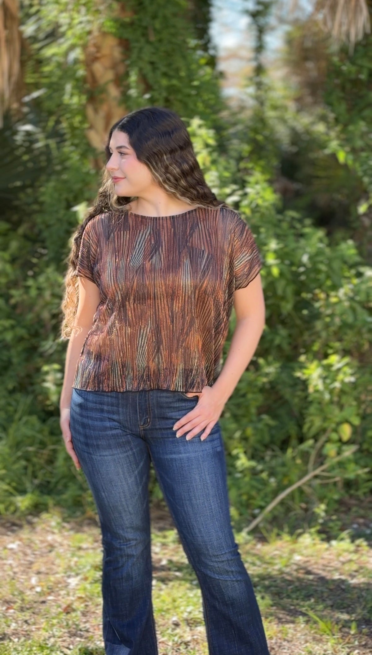 Saffron Shimmer Top