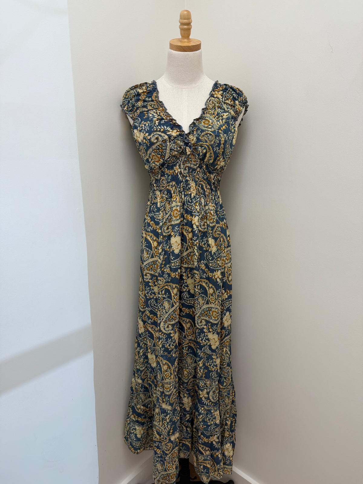 Boho Cinch Maxi Dresses - Multi Colors