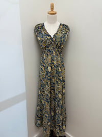 Boho Cinch Maxi Dresses - Multi Colors