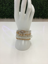 Bracelets Beaded Crystal Stack-Various Colors