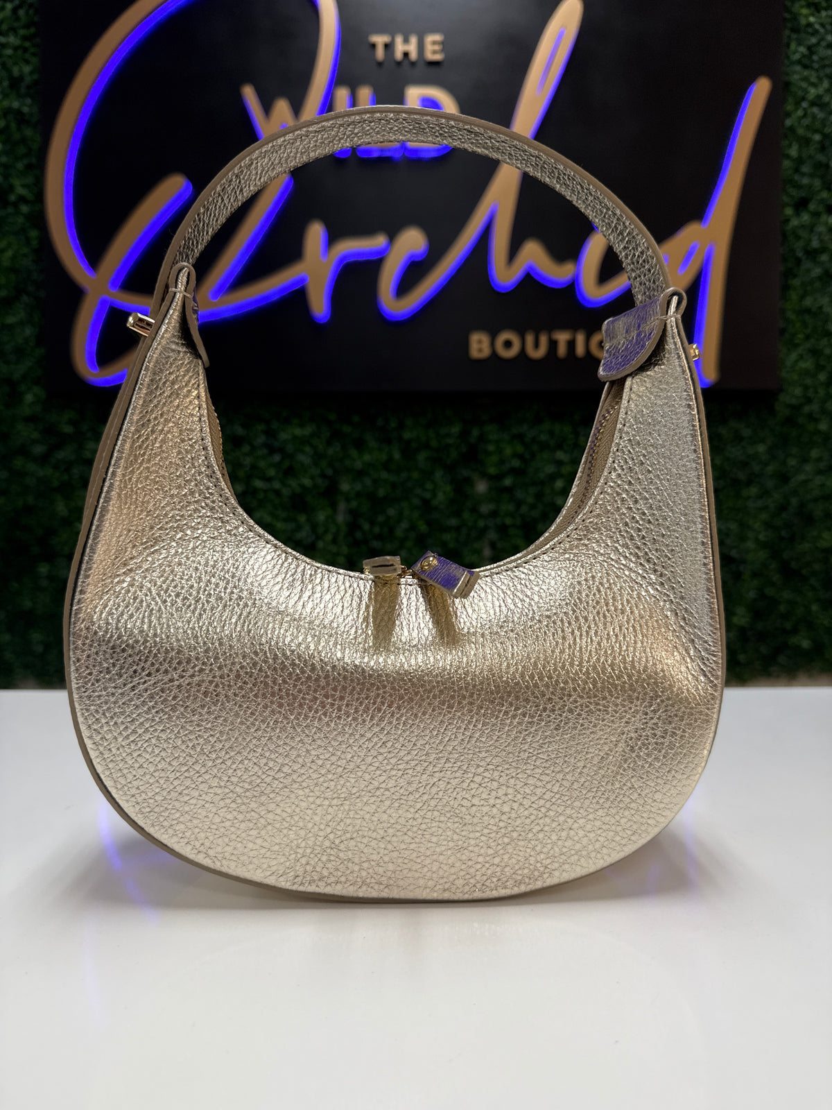 Leather Half Moon Bag - Multi Colors
