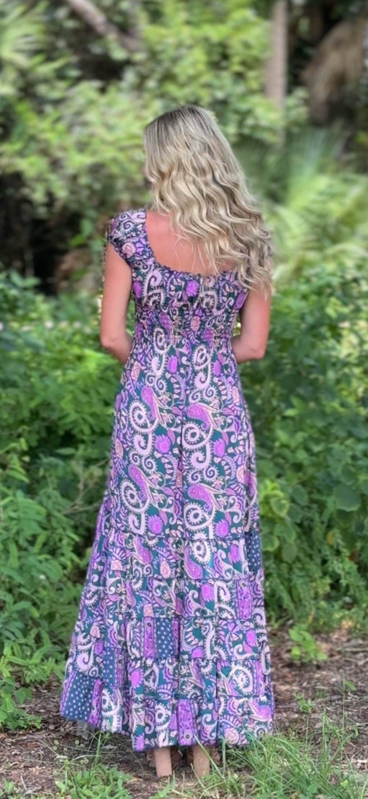 Boho Cinch Maxi Dress-Assorted Colors/Patterns