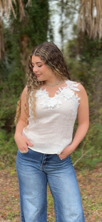 Blossom Linen Top