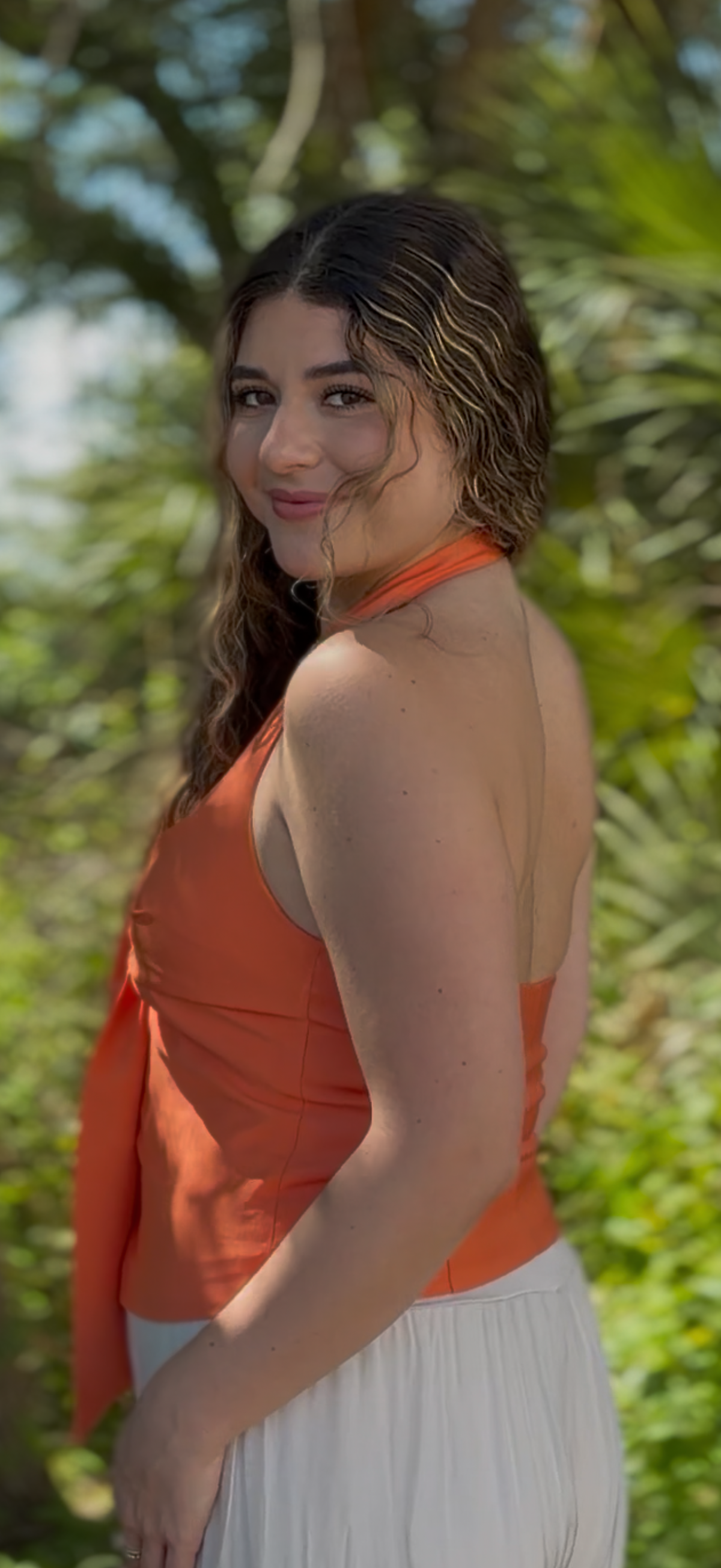 Tate Halter Top - Orange