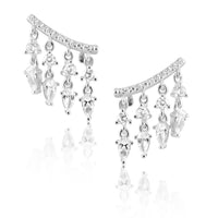 Tessa CZ Dangle Studs