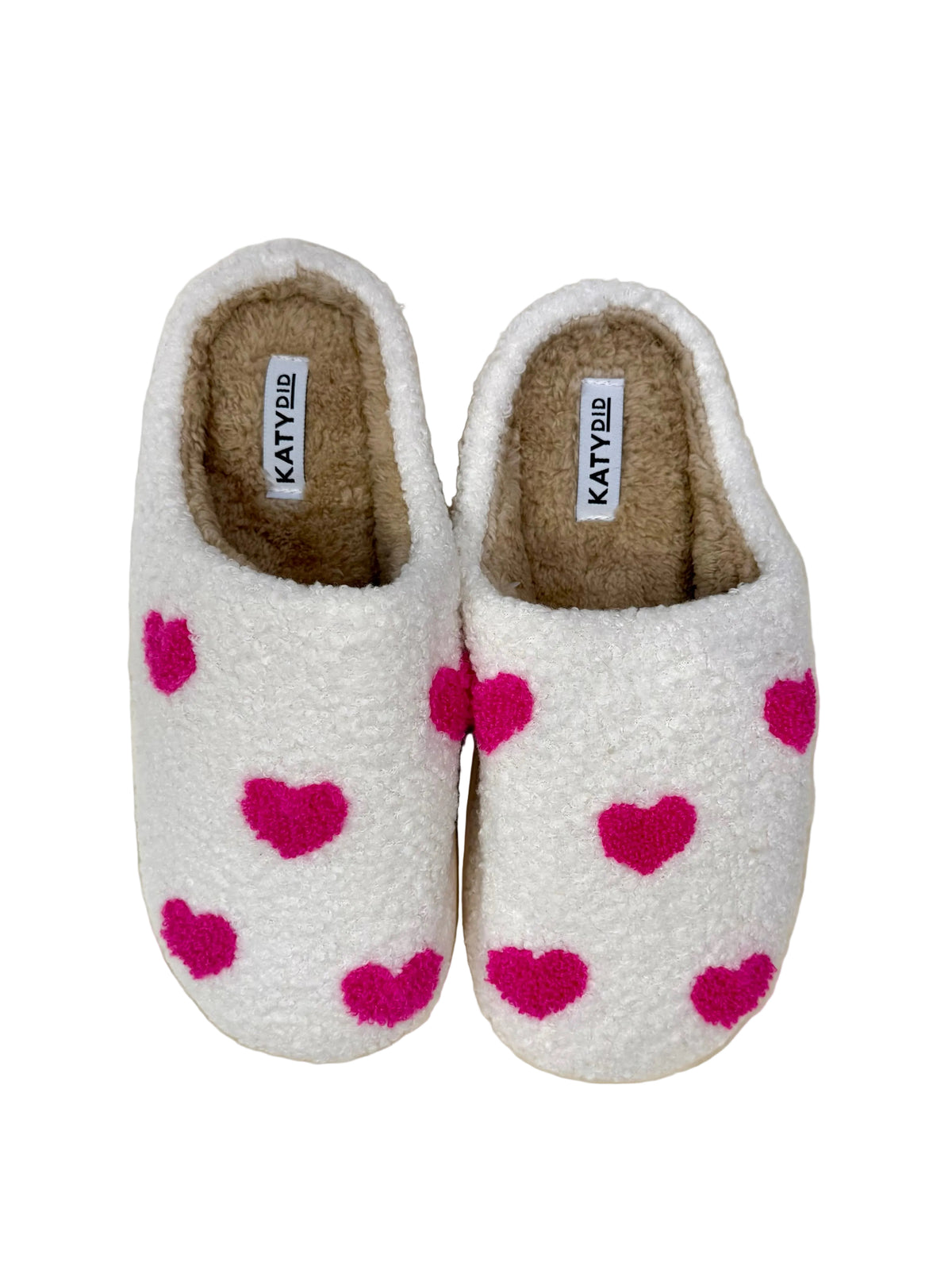 Pink Hearts Slippers
