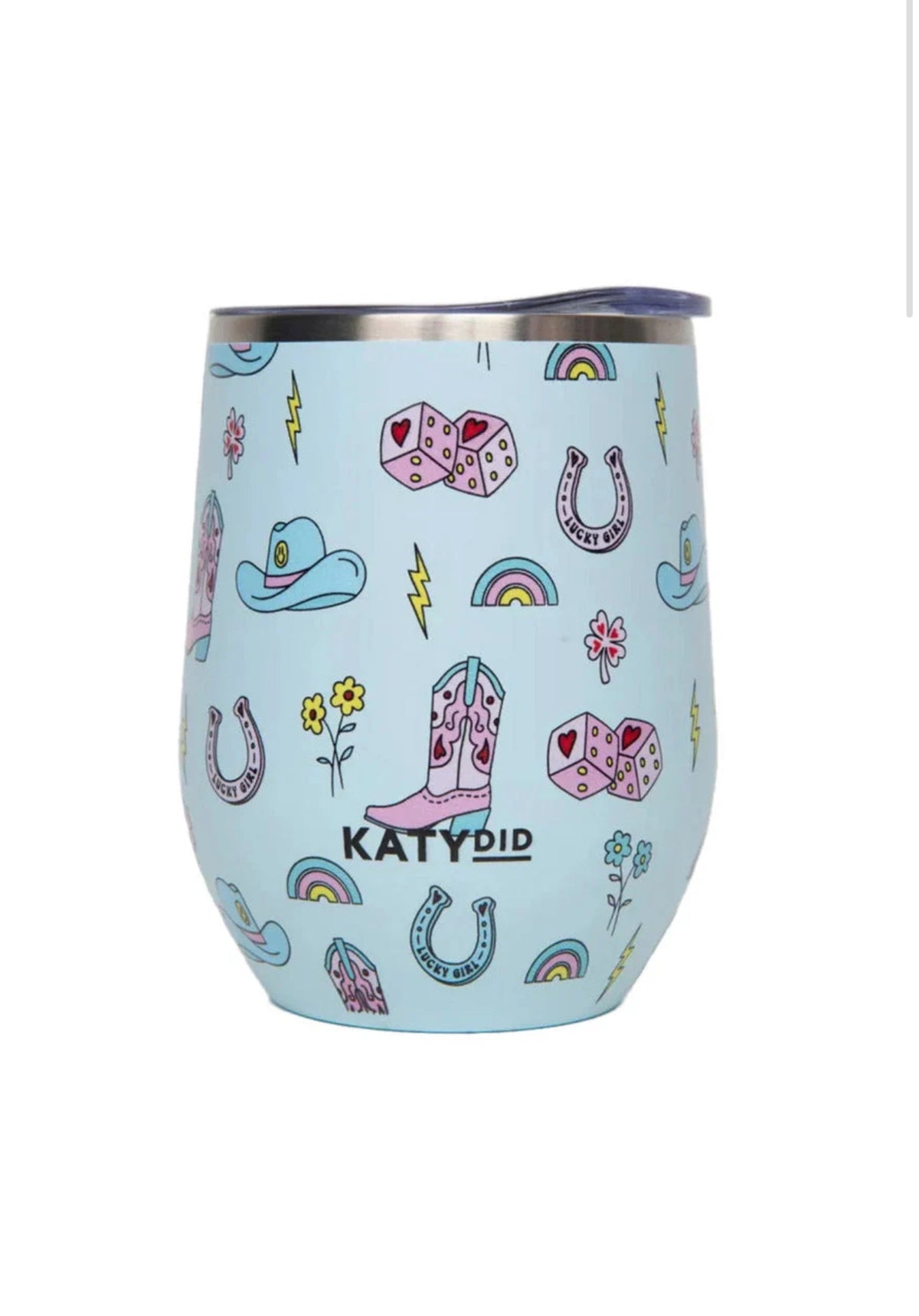Lucky Girl - Wine Tumbler