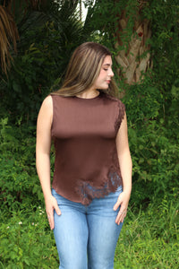 Mocha Lace Top