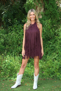 Cherry Cola Fringe Dress