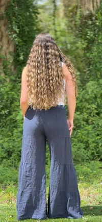 Gwen Linen Pants - Navy