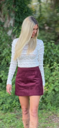 Marlowe Suede Skirt