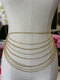 Belt- Tiered Drape/Gold Chain