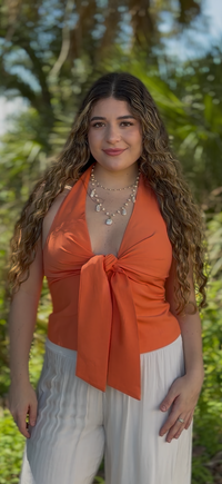 Tate Halter Top - Orange
