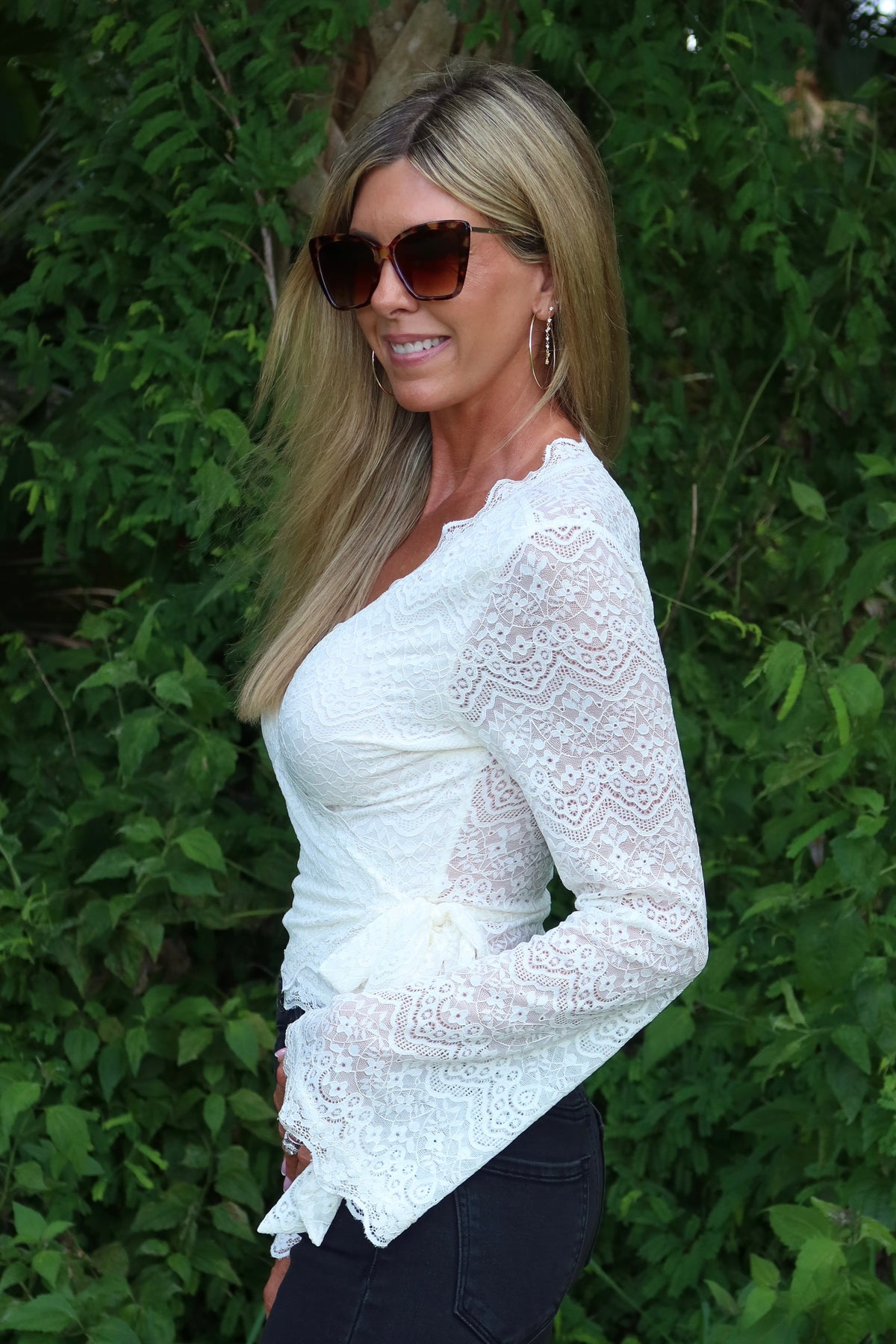 Kiersten Lace Wrap Top