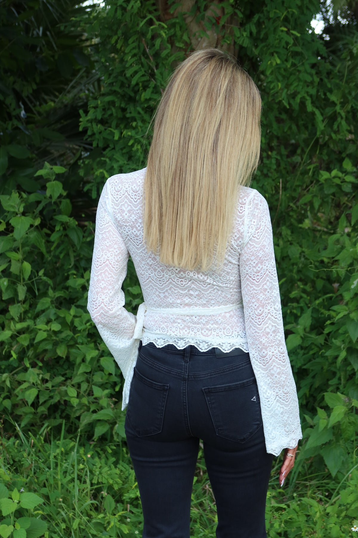 Kiersten Lace Wrap Top