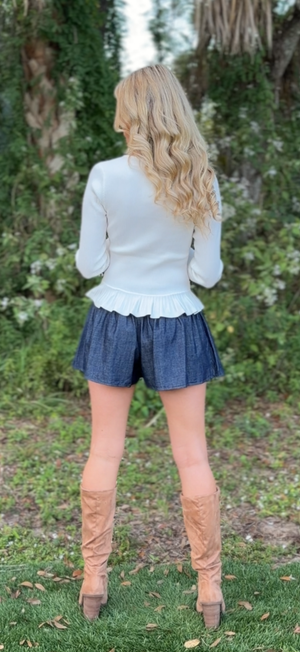 Kayce Flare Denim Skort