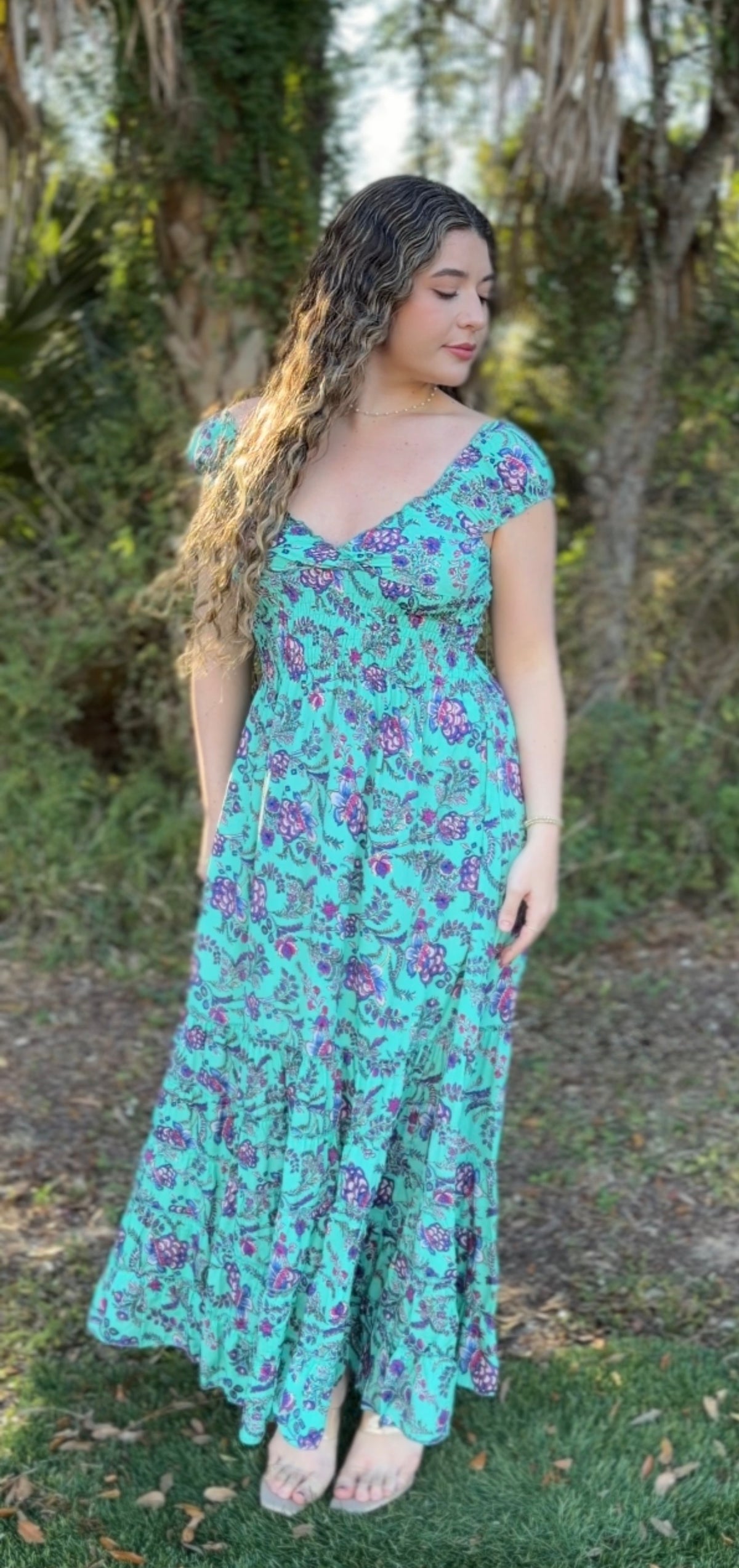 Boho Cinch Maxi Dress - Multiple Patterns Available