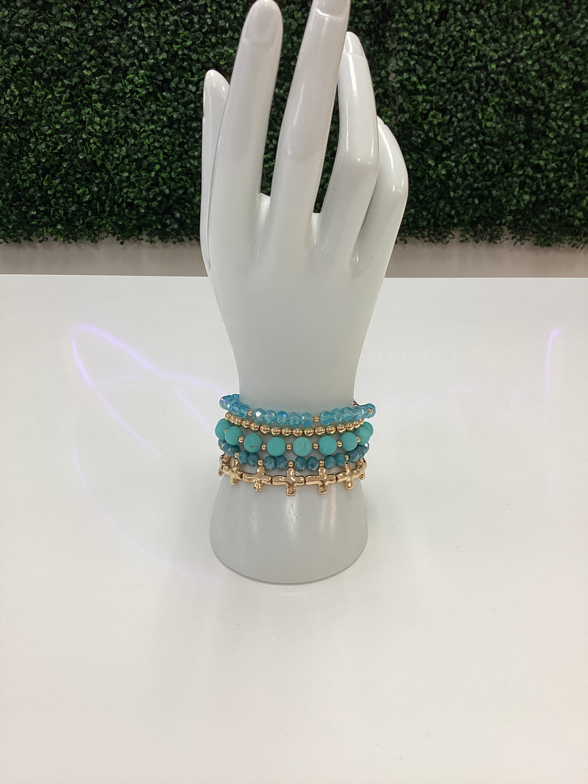 Bracelets Beaded Crystal Stack-Various Colors