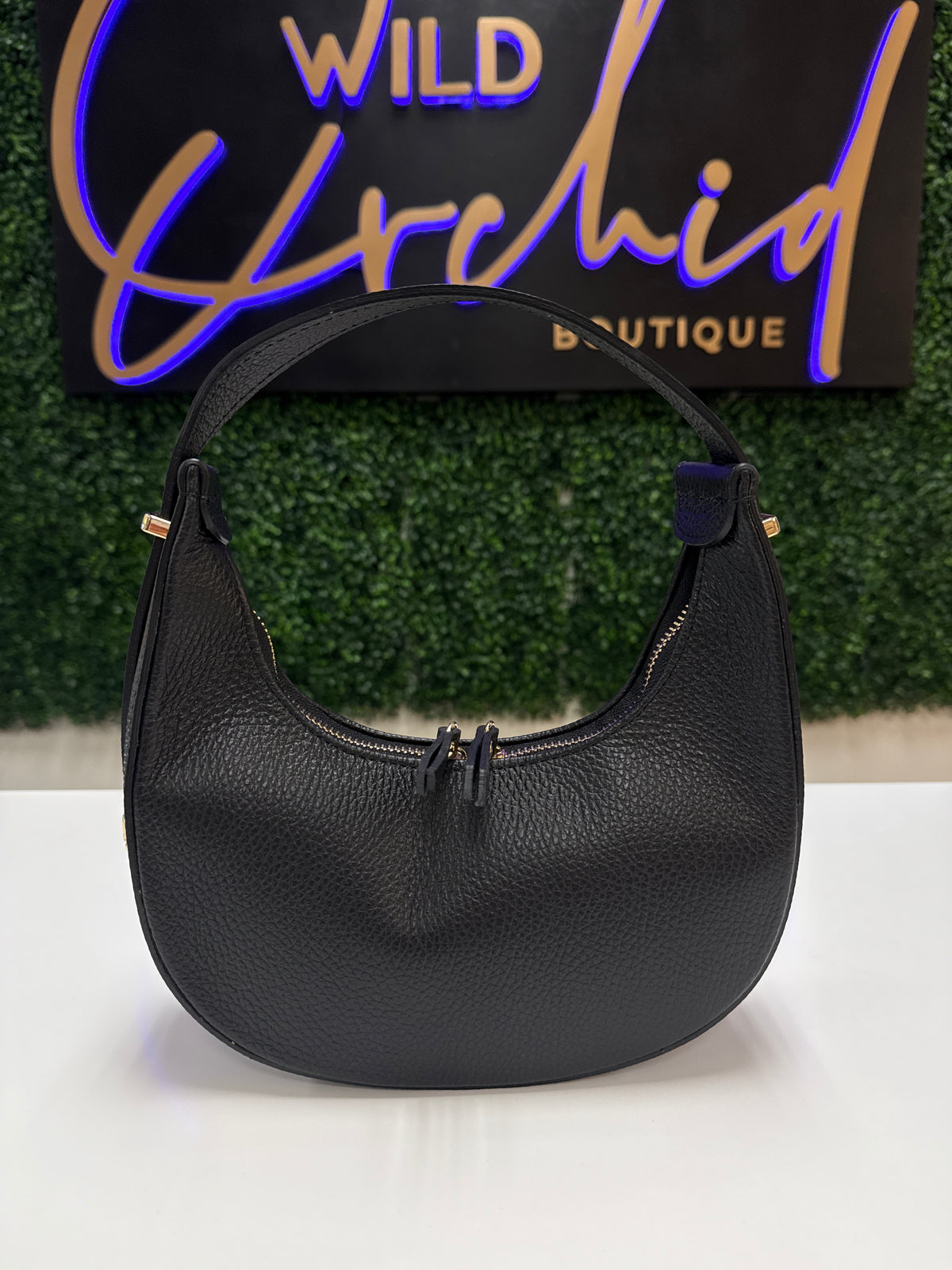 Leather Half Moon Bag - Multi Colors