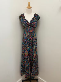 Boho Cinch Maxi Dresses - Multi Colors