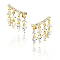 Tessa CZ Dangle Studs