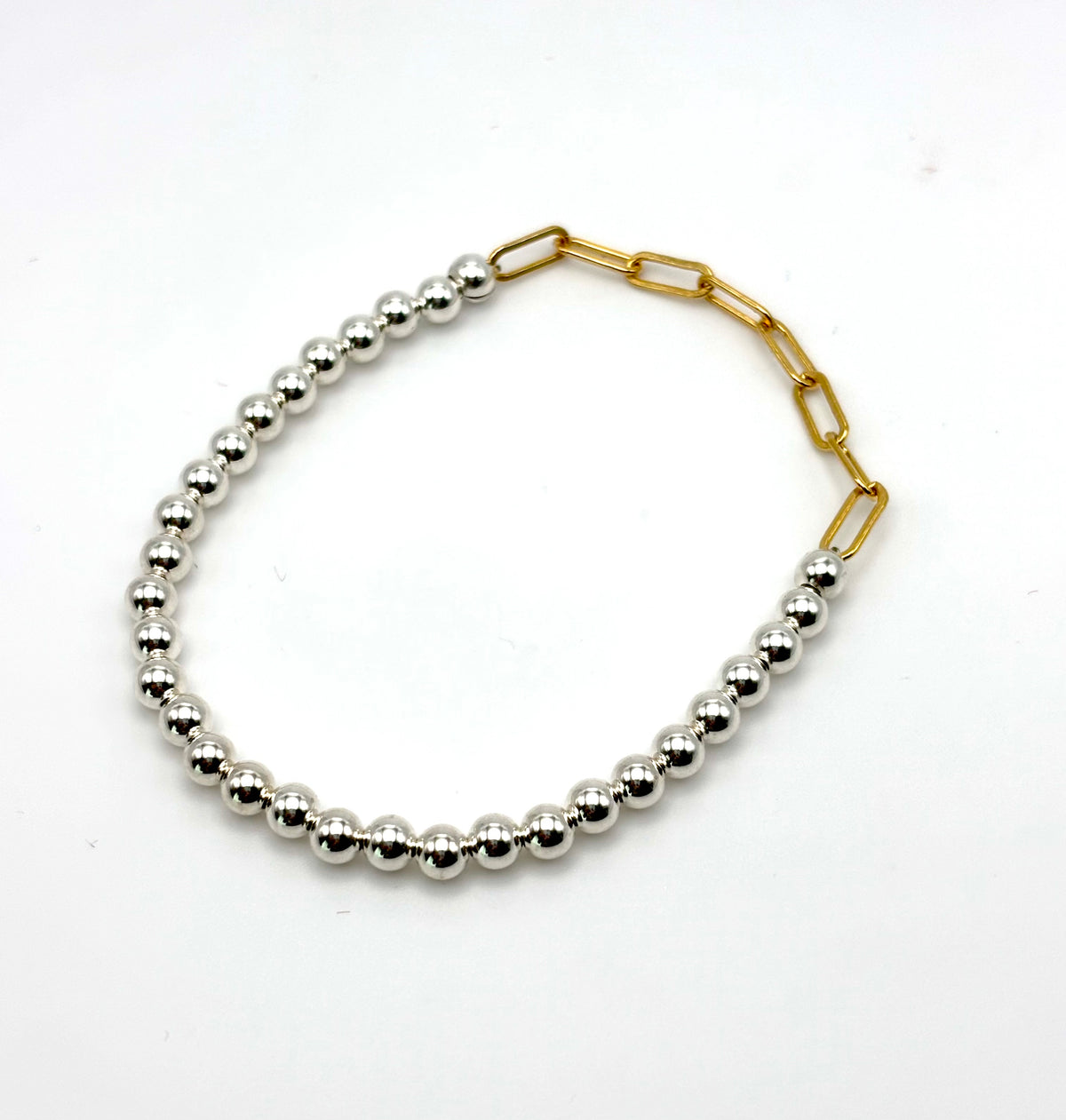 4mm Sterling Silver/ GF Paperclip Bracelet - #076