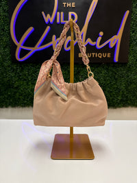 Scarf Italian Leather Handbag - Multi Colors