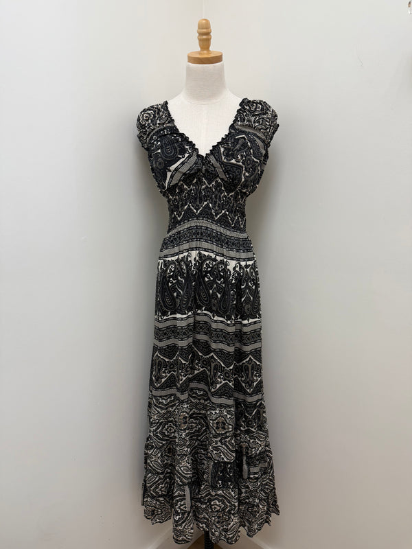Boho Cinch Maxi Dresses - Multi Colors