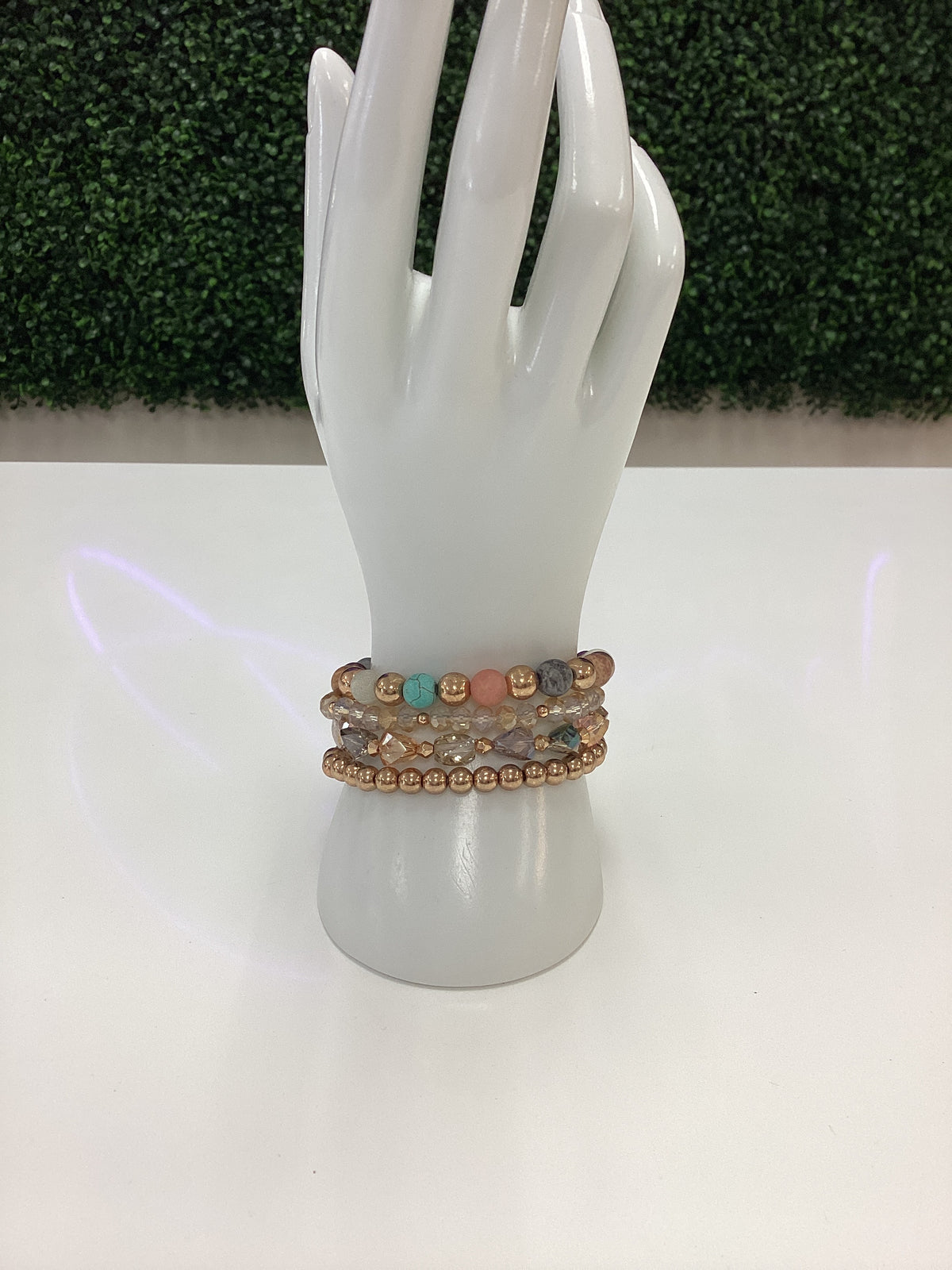 Bracelets Beaded Crystal Stack-Various Colors