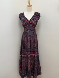 Boho Cinch Maxi Dresses - Multi Colors