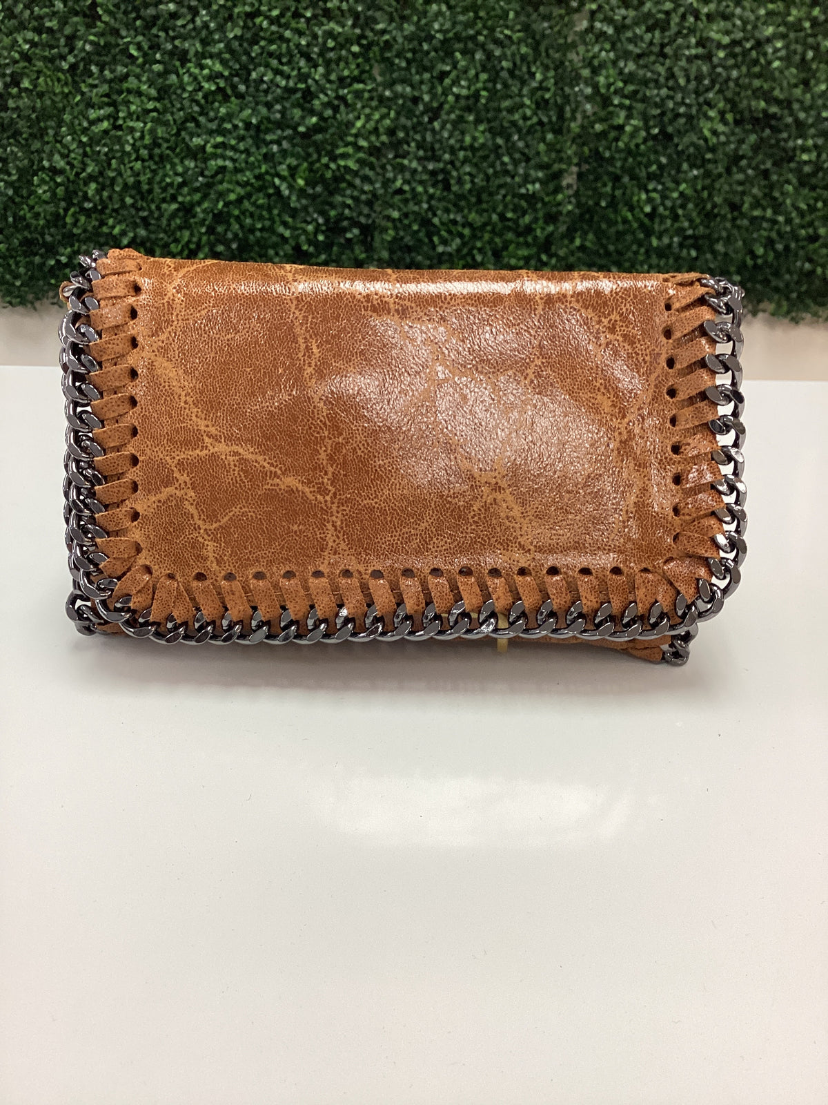 Purse-Leather Crossbody Clutch