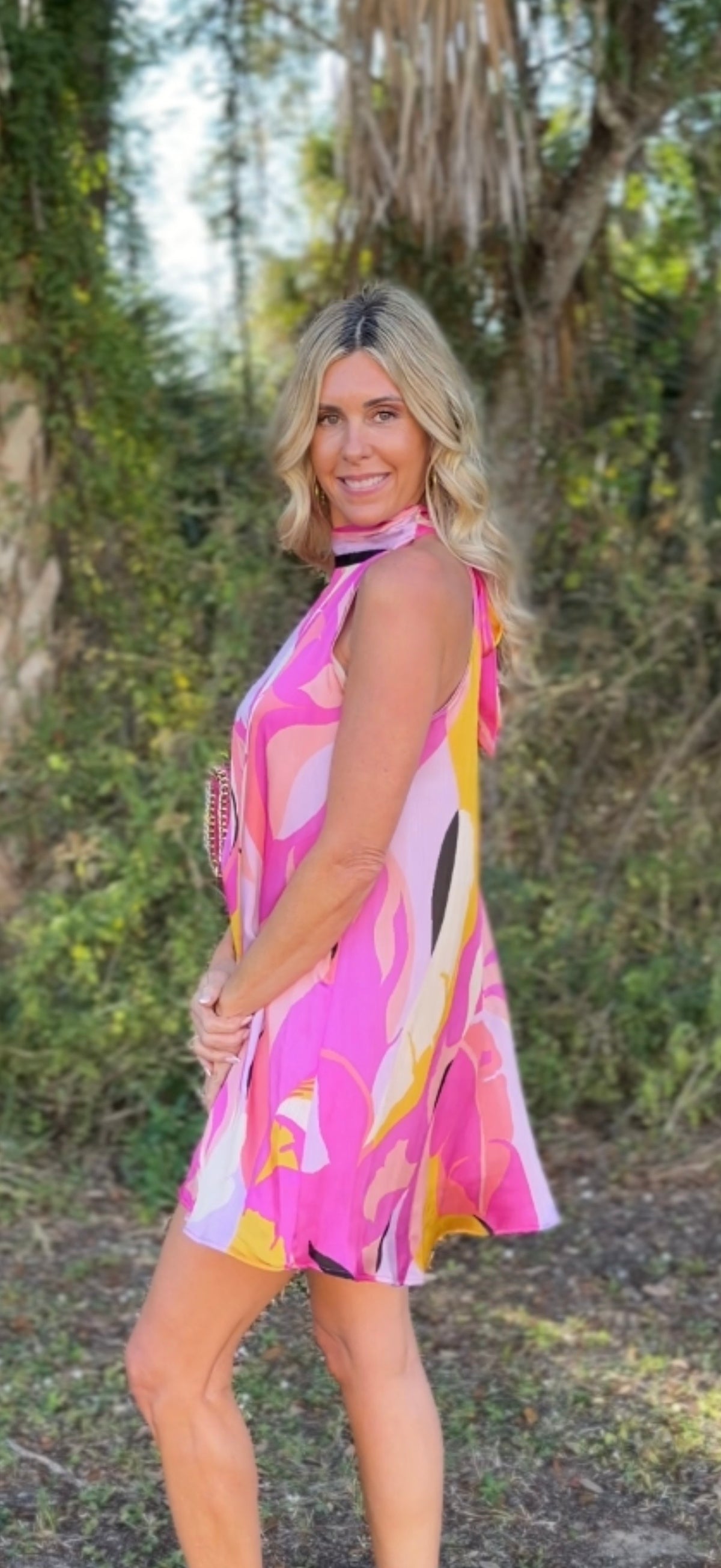 Paradise Halter Mini Dress