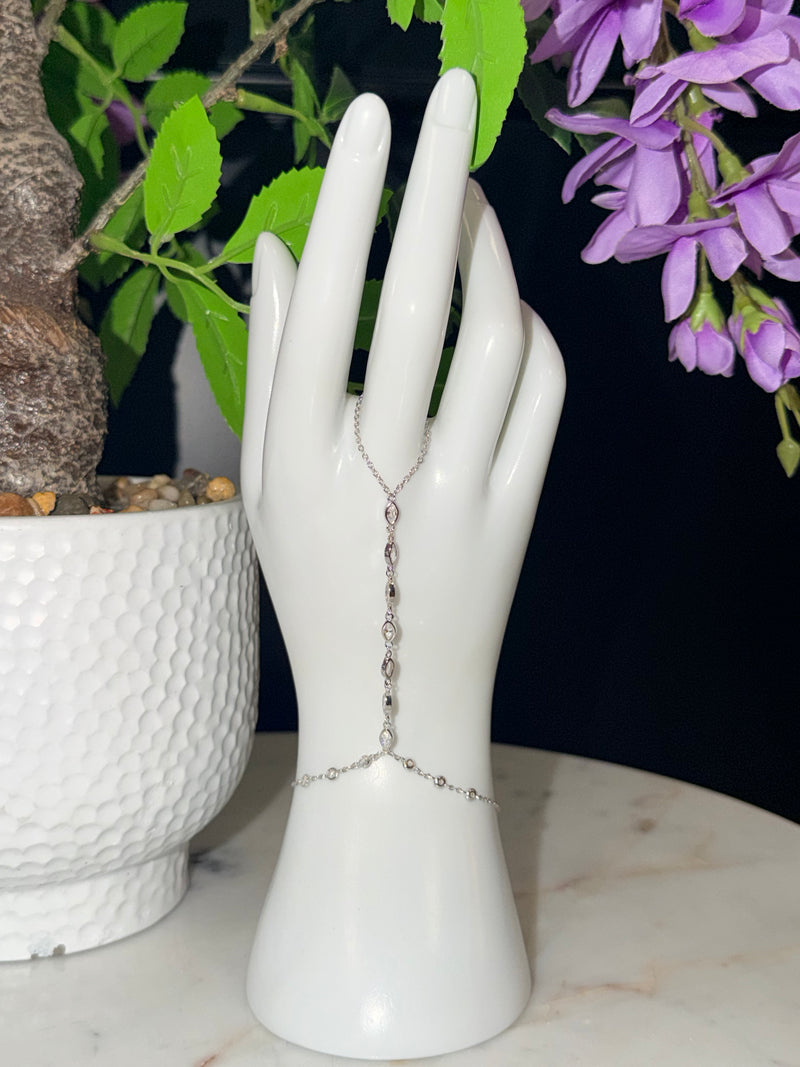 Seraphine CZ Hand Chain-Gold/Silver