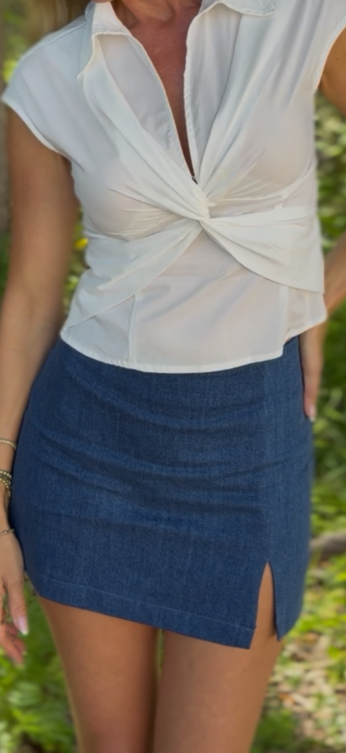 Tabitha Skort - Denim/Black