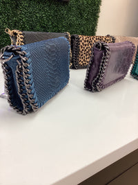 Purse-Leather Crossbody Clutch