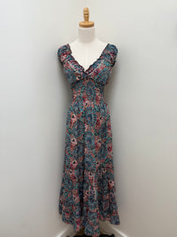 Boho Cinch Maxi Dresses - Multi Colors