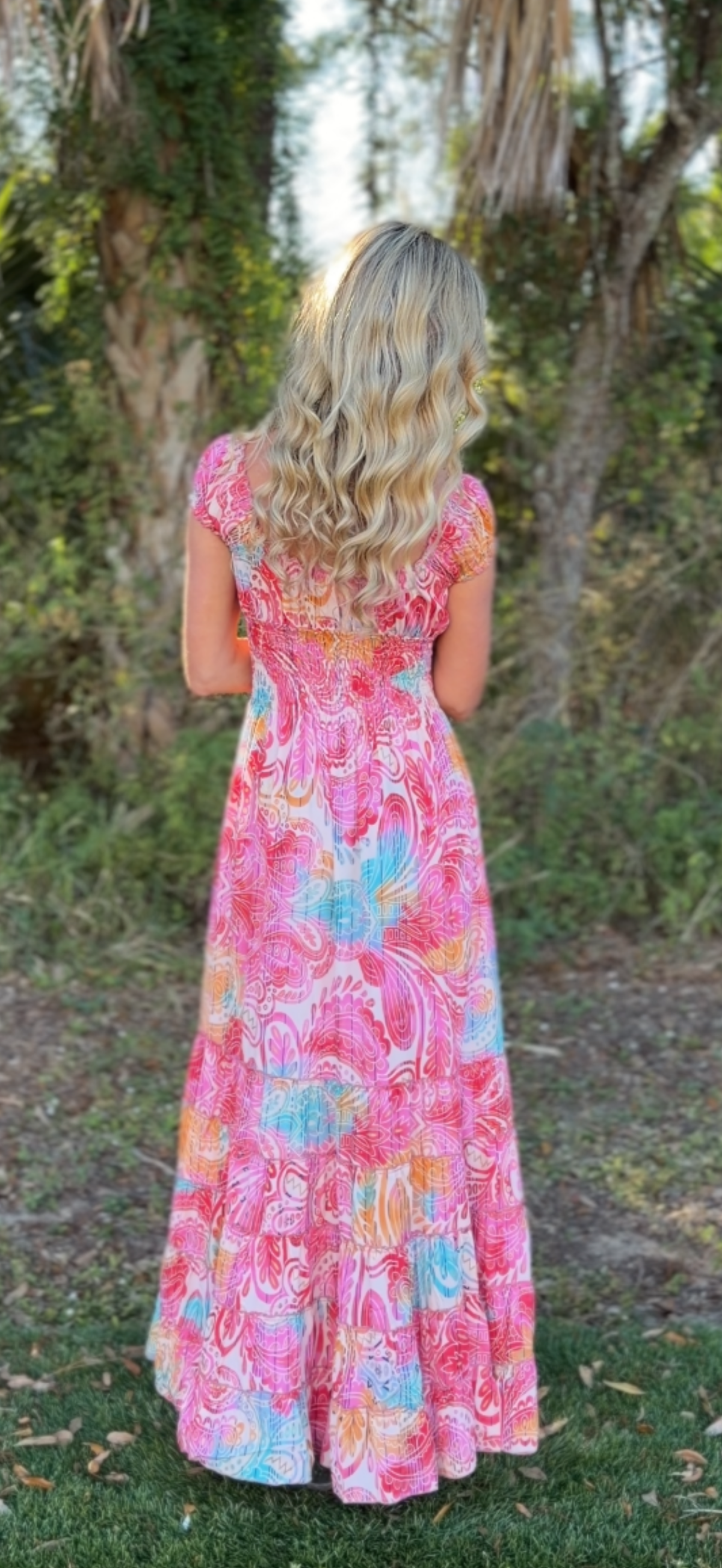 Boho Cinch Maxi Dress - Multiple Patterns Available
