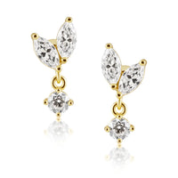 Bella CZ Stud - Gold
