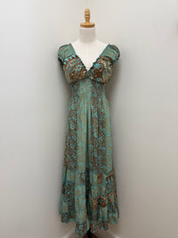 Boho Cinch Maxi Dresses - Multi Colors