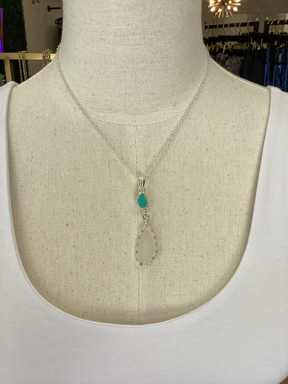Sea Glass Pendant - Necklace