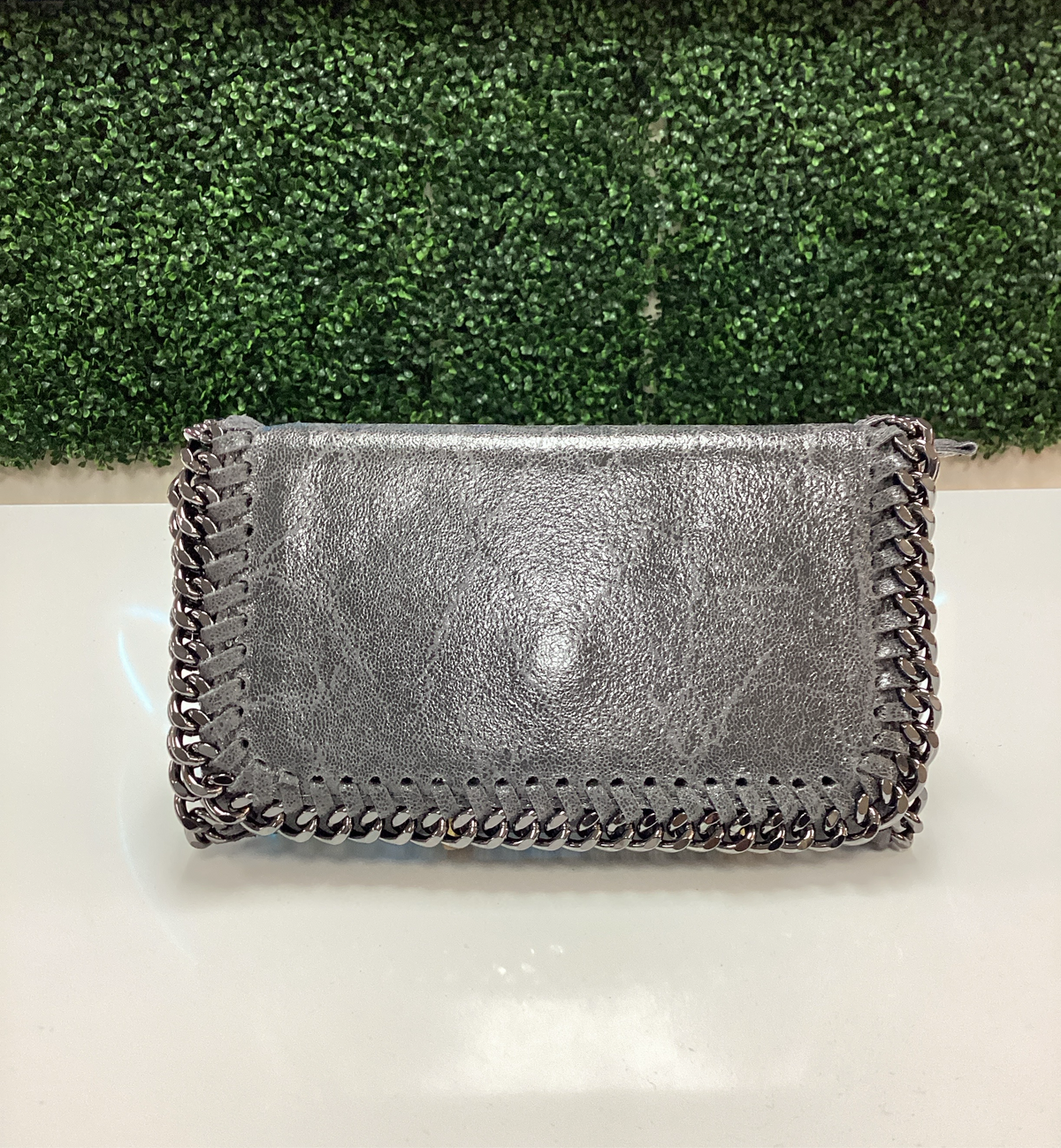 Purse-Leather Crossbody Clutch