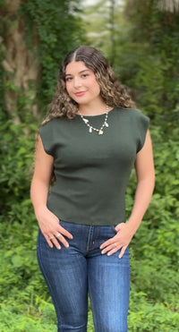 Oceanside Sweater- Green/Cream