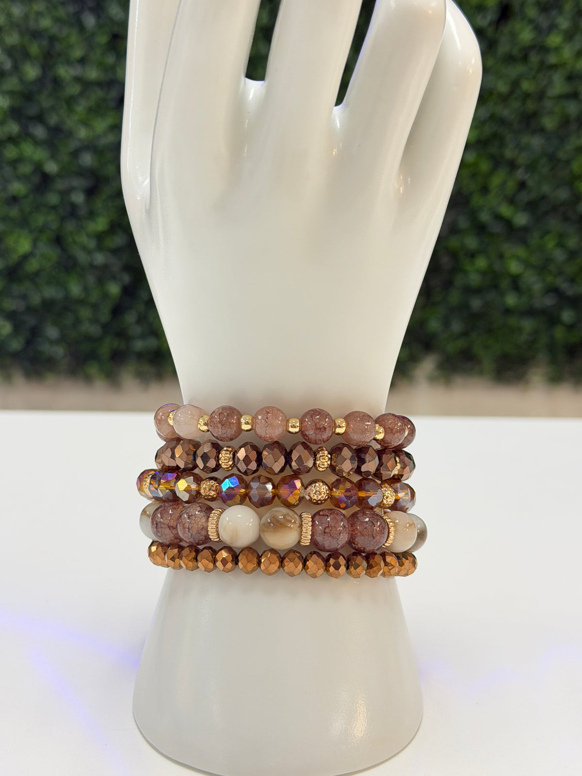 Bracelets Beaded Crystal Stack-Various Colors