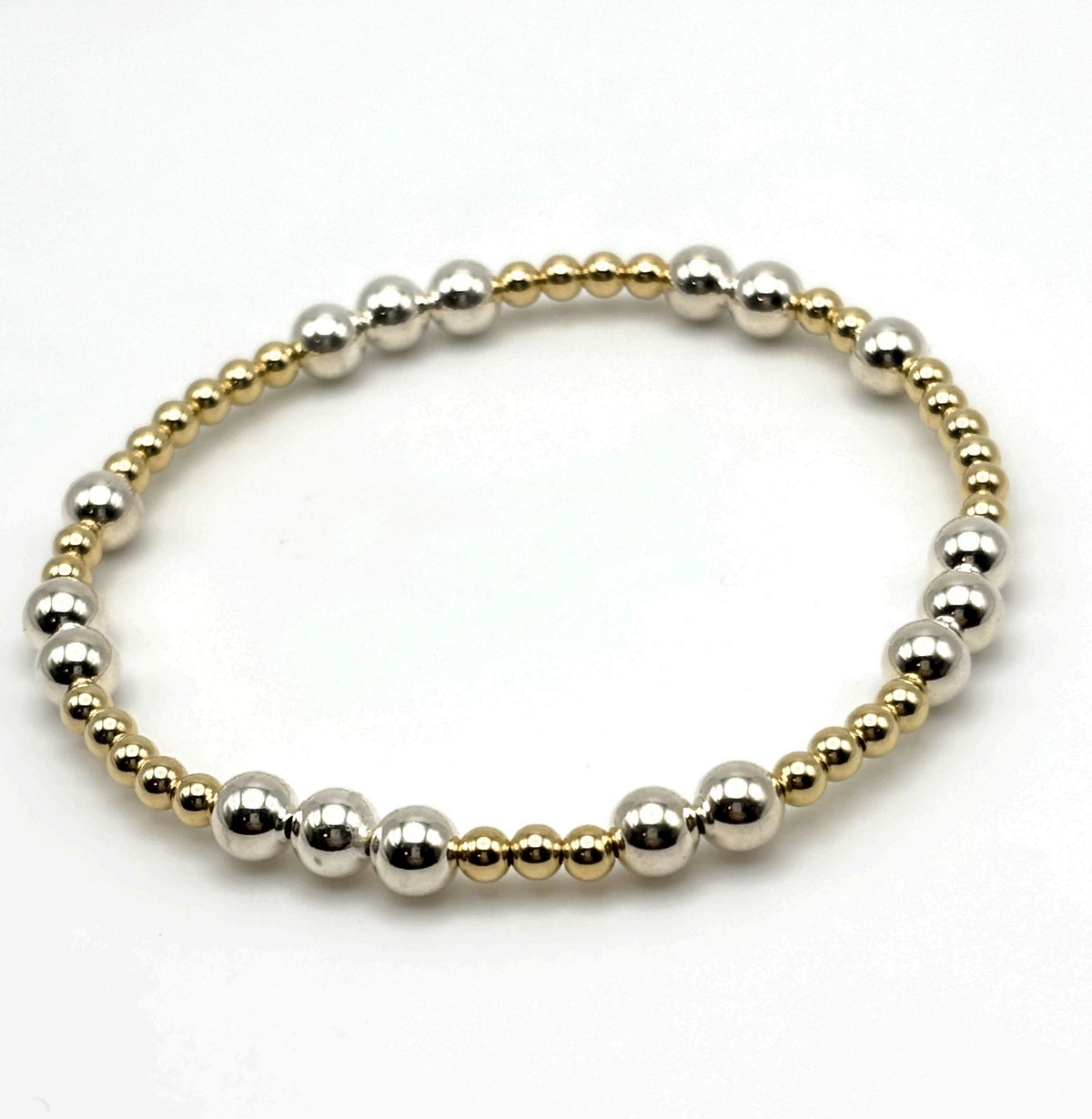 5mm Sterling Silver/ 3mm GF Bracelet - #017